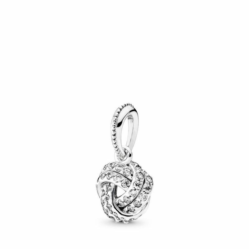 Pandora Australia Sparkling Love Knot Pendant - Sterling Silver | KEWHLF639